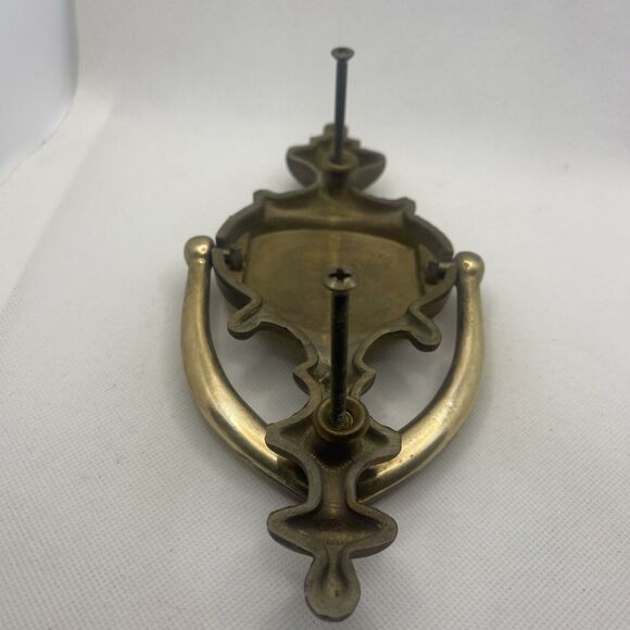 Brass Door Knocker Rustic 9 inch long Vintage Architectural Salvage / Carter’s - Picture 6 of 9